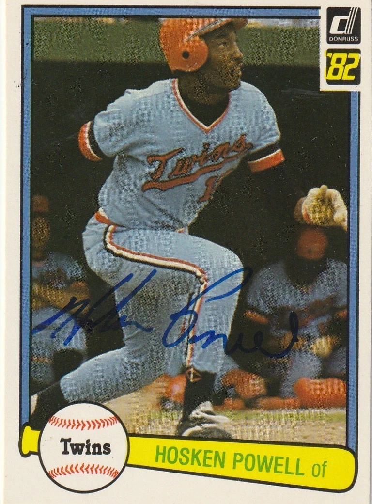 HOSKEN POWELL MINNESOTA TWINS  SIGNED 1982 DONRUSS CARD #228