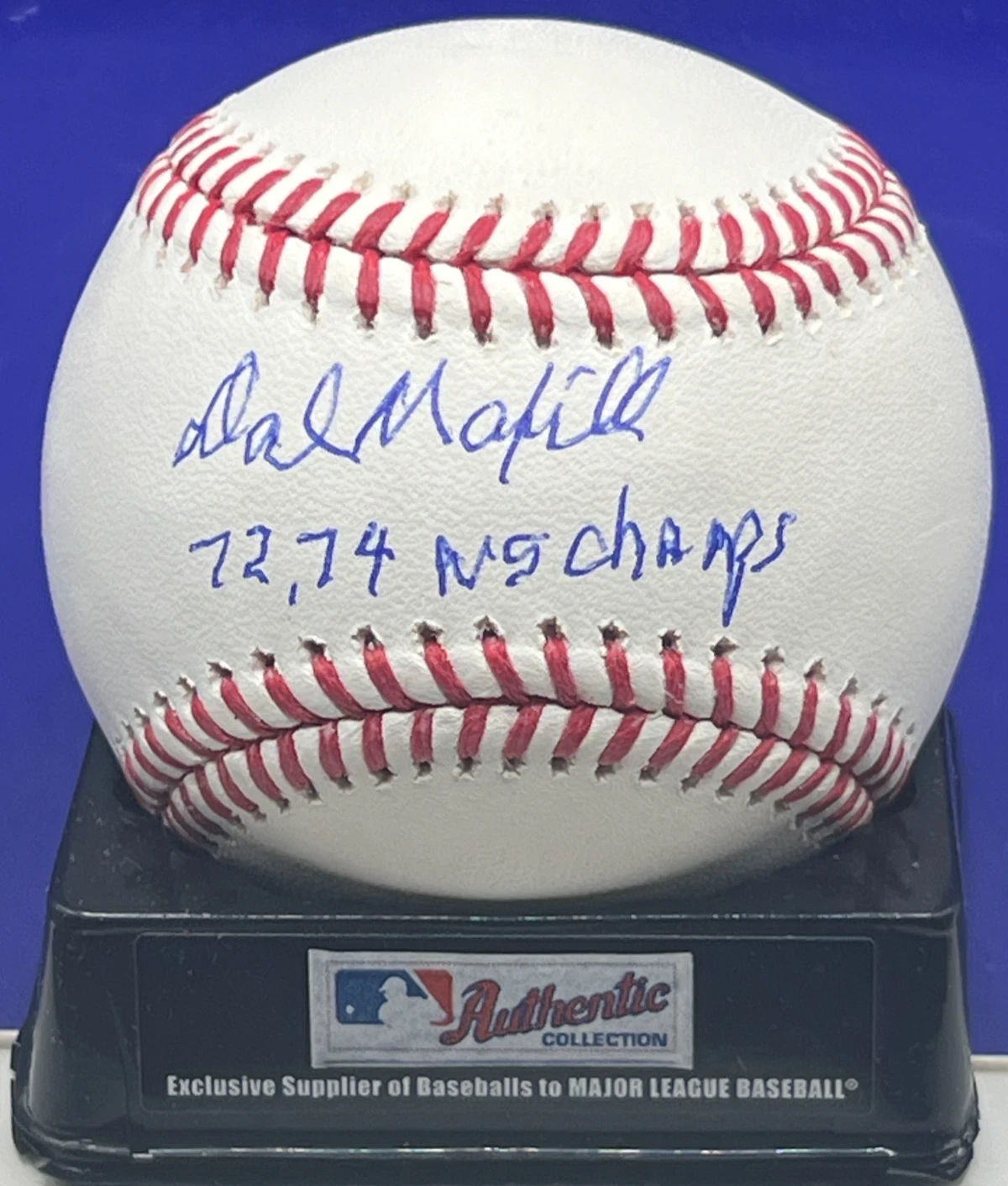 DAL MAXVILL  OAKLAND A'S  1972,74 WS CHAMPS   SIGNED OML BASEBALL