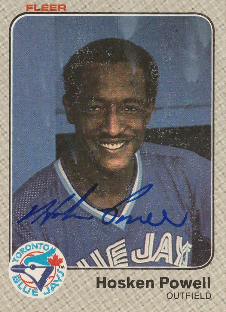 HOSKEN POWELL TORONTO BLUE JAYS  SIGNED 1983 FLEER CARD #440