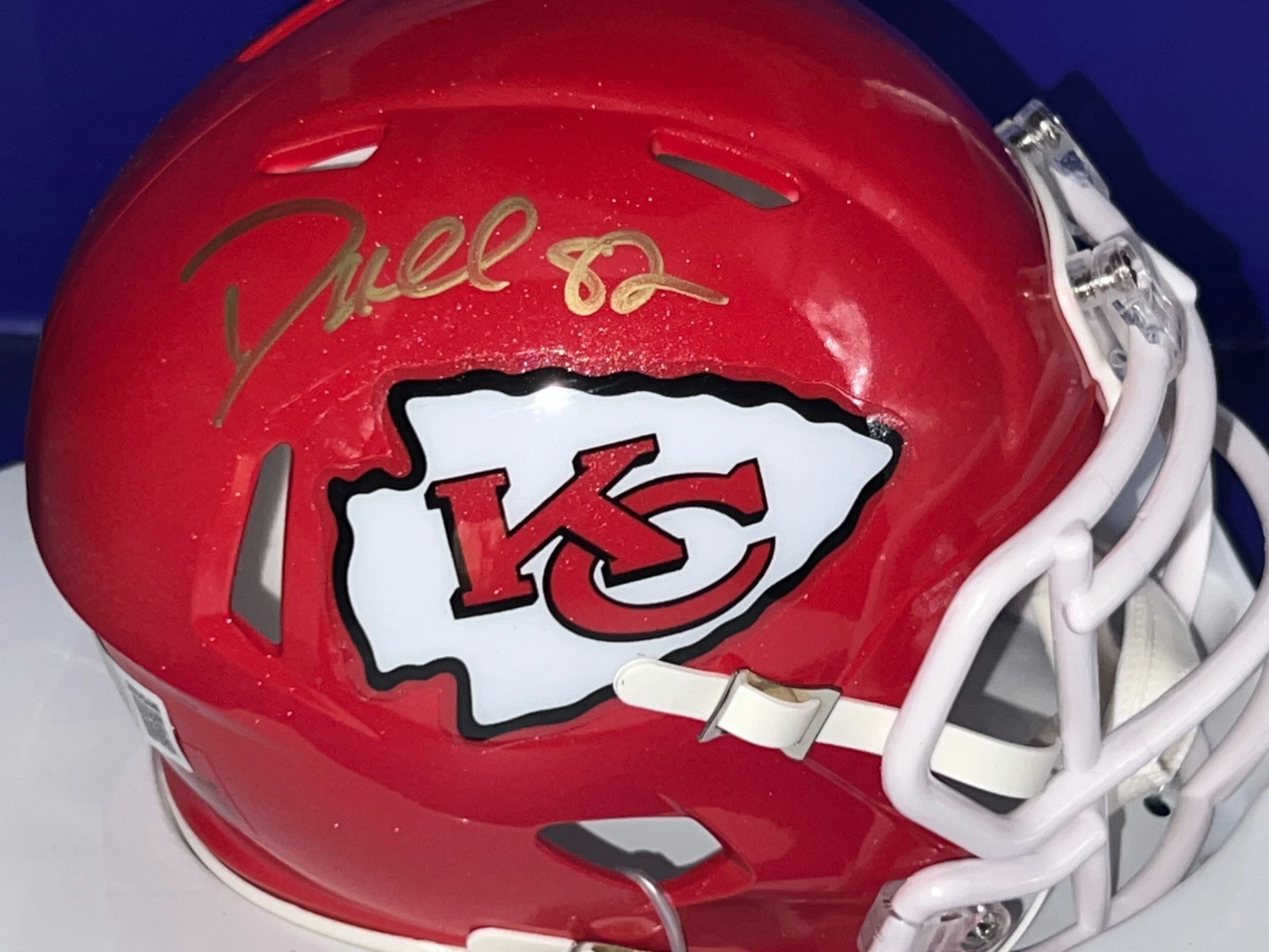 DANTE HALL KANSAS CITY CHIEFS BECKETT AUTHENTICATED SIGNED SPEED MINI