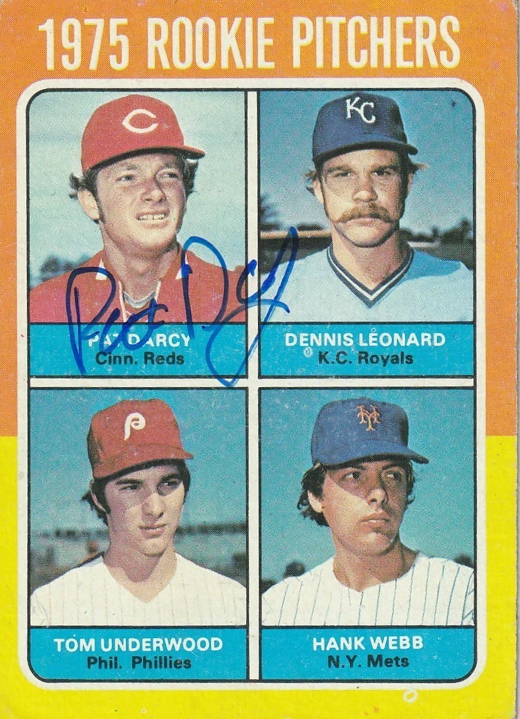 PAT DARCY CINCINNATI REDS SIGNED 1975 TOPPS CARD #615