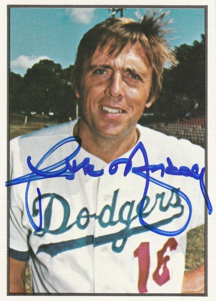 RICK MONDAY LOS ANGELES DODGERS  SIGNED 1978 SSPC CARD #77