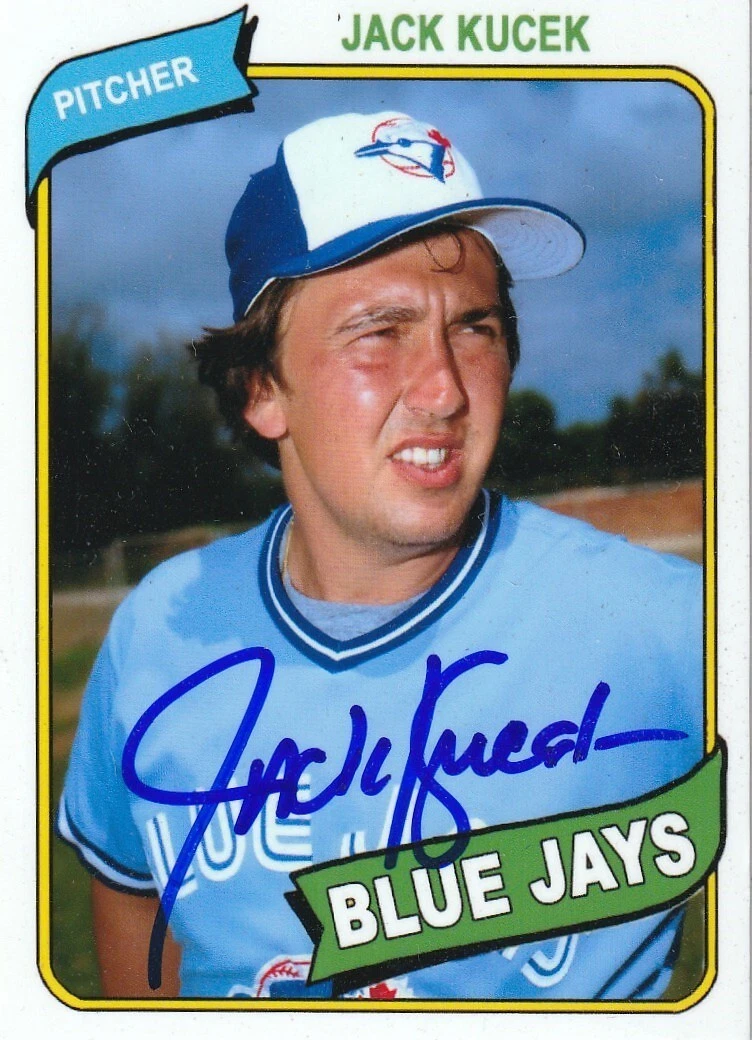 JACK KUCEK  TORONTO BLUE JAYS  SIGNED 1980 STYLE CUSTOM CARD