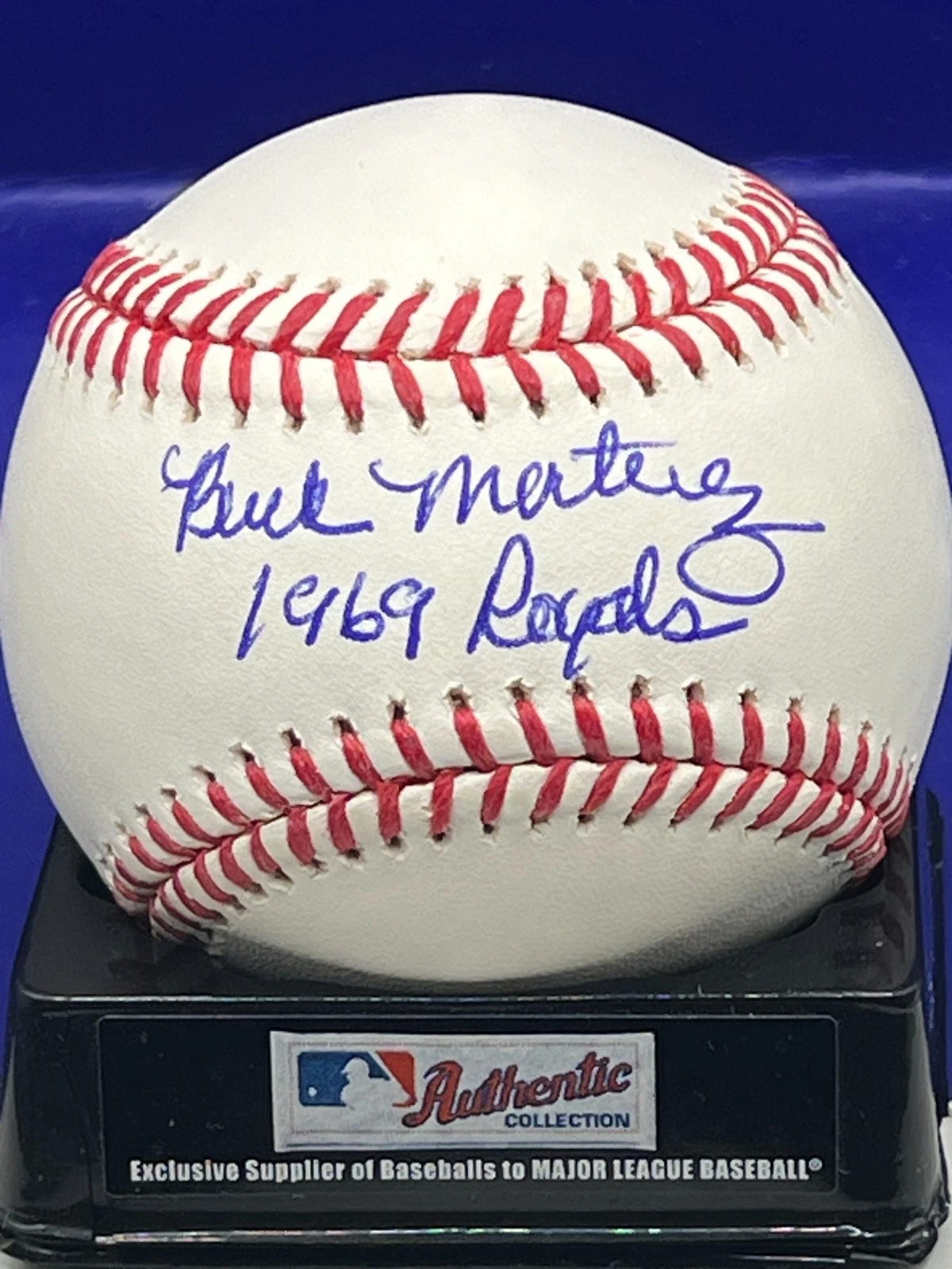 BUCK MARTINEZ  KANSAS CITY ROYALS 1969  SIGNED OML BASEBALL