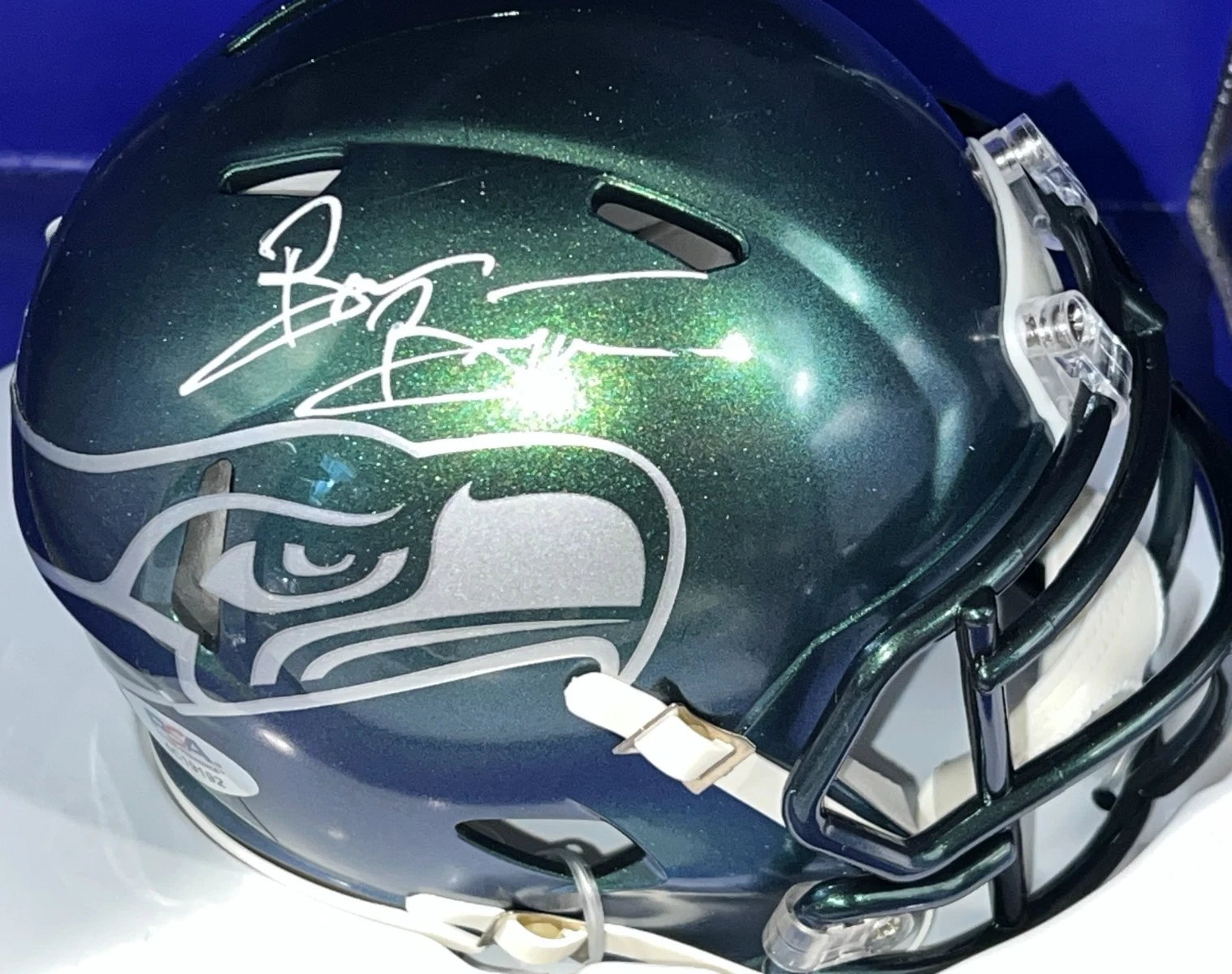 BRIAN BOSWORTH SEATTLE SEAHAWKS  PSA AUTHENTICATED SIGNED RIVALRY MINI HELMET
