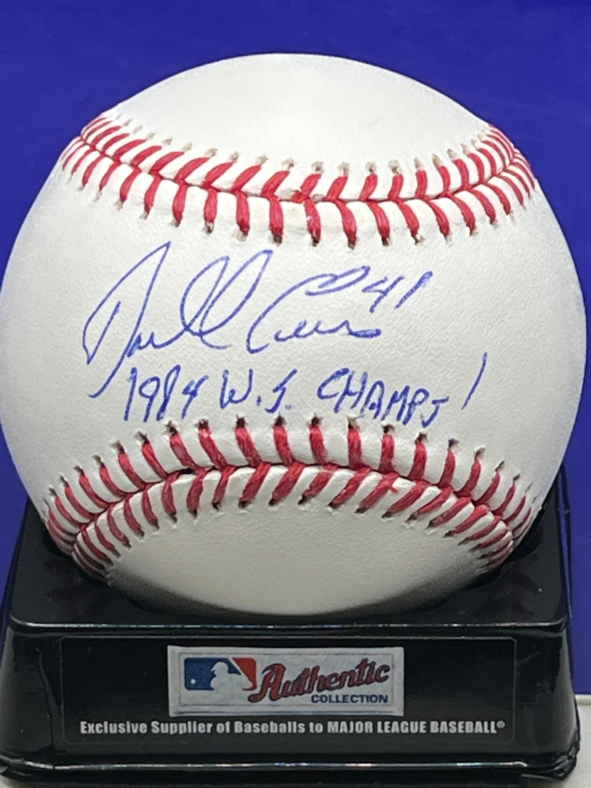 DARRELL EVANS DETROIT TIGERS  1984 WS CHAMPS BECKETT SIGNED OML BASEBALL