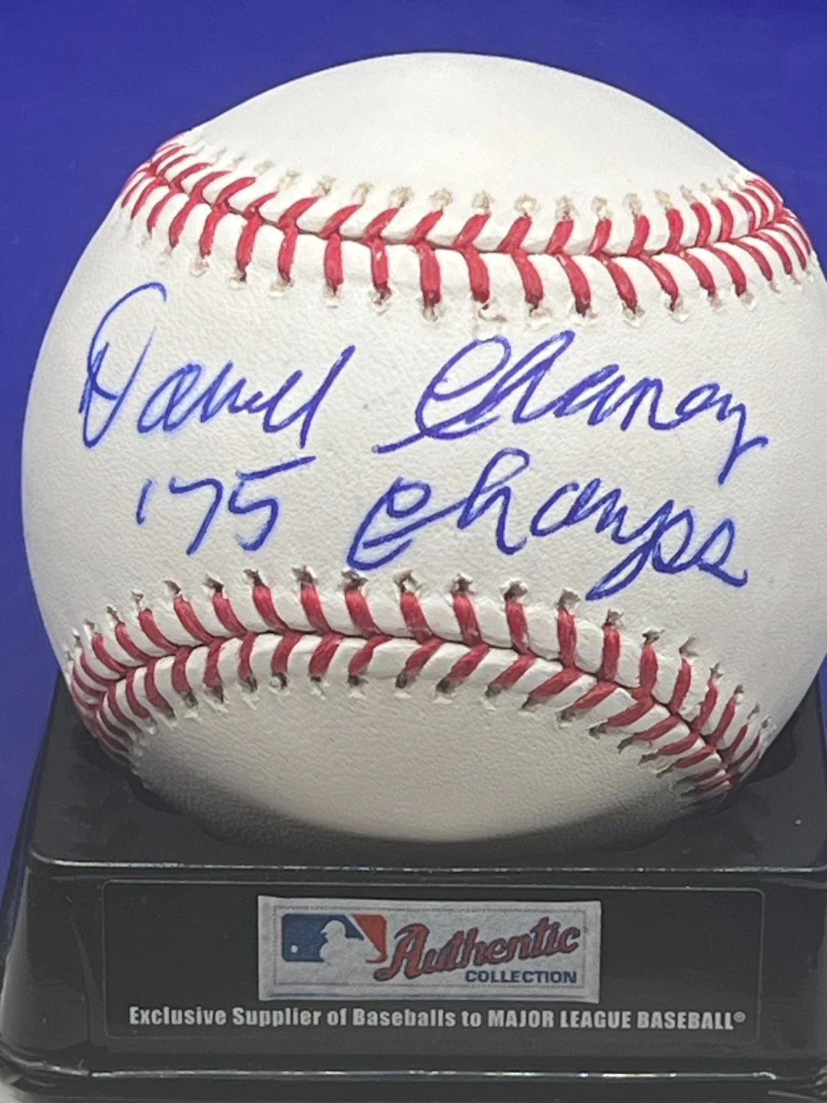 DARRELL CHANEY  CINCINNATI REDS  1975 WS CHAMPS  SIGNED OML BASEBALL