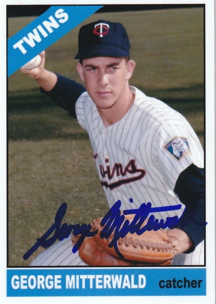 GEORGE MITTERWALD MINNESOTA TWINS  SIGNED 1966 STYLE CUSTOM CARD