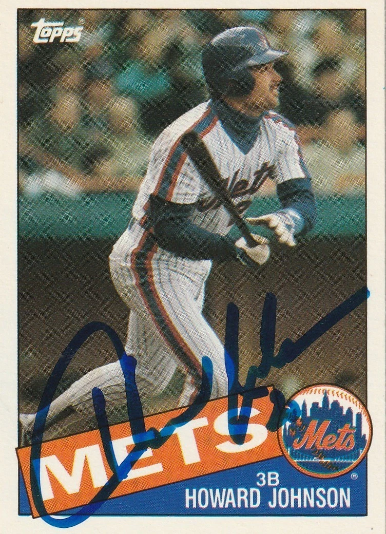 HOWARD JOHNSON  NEW YORK METS  SIGNED 1985 TOPPS TRADED  CARD #64T