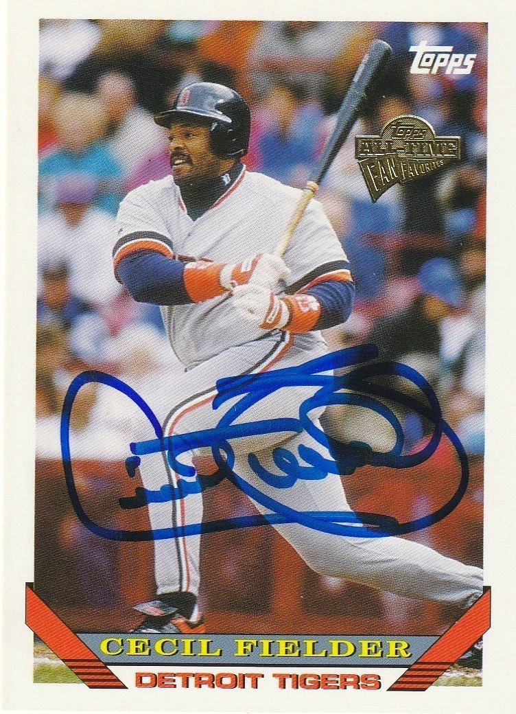 CECIL FIELDER DETROIT TIGERS SIGNED 2004 TOPPS FAN FAVORITES CARD #82