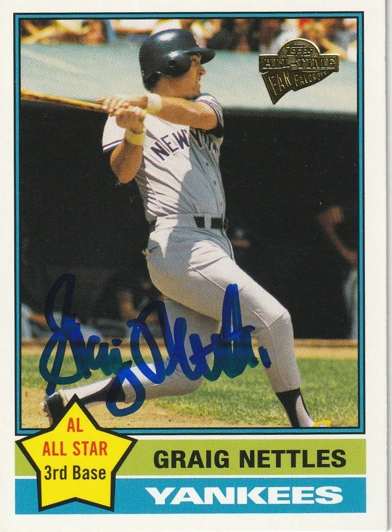 GRAIG NETTLES NEW YORK YANKEES SIGNED 2003 TOPPS FAN FAVORITES CARD #9