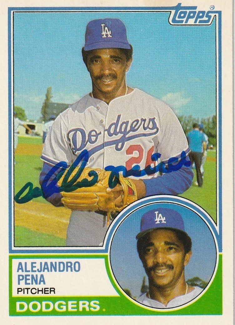 ALEJANDRO PENA LOS ANGELES DODGERS  SIGNED 1983 TOPPS TRADED CARD #83T