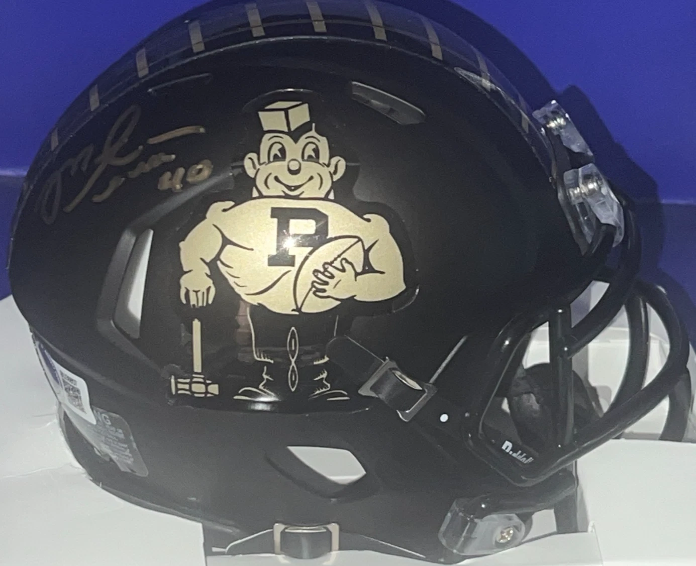 MIKE ALSTOTT PURDUE BOILERMAKERS VINTAGE PETE BECKETT AUTHENTICATED SIGNED MINI