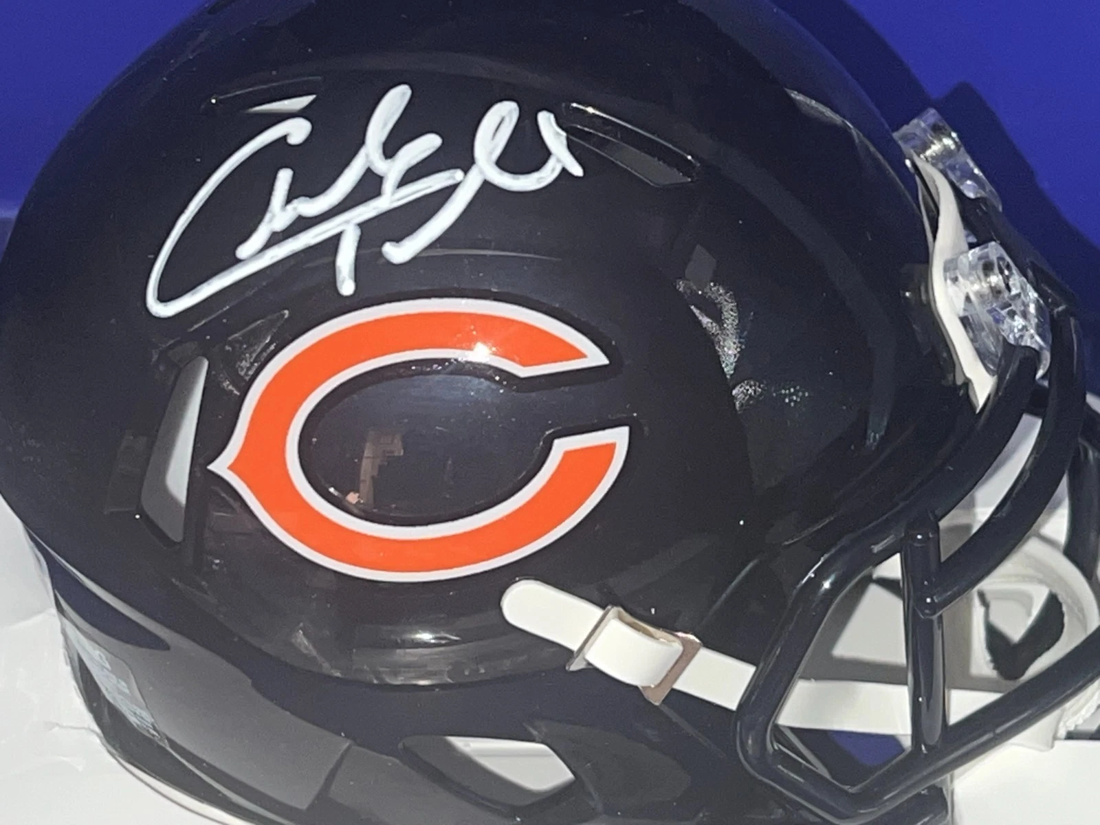 CHARLES TILLMAN CHICAGO BEARS BECKETT AUTHENTICATED SIGNED MINI HELMET