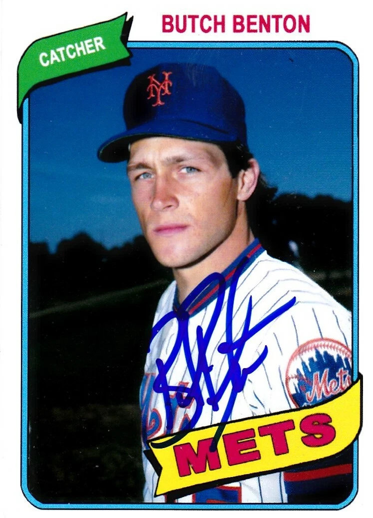 BUTCH BENTON  NEW YORK METS  SIGNED 1980 STYLE CUSTOM CARD