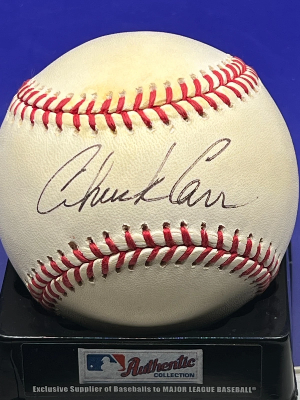 CHUCK CARR FLORIDA MARLINS (DECEASED) SIGNED OML NATIONAL LEAGUE BASEBALL
