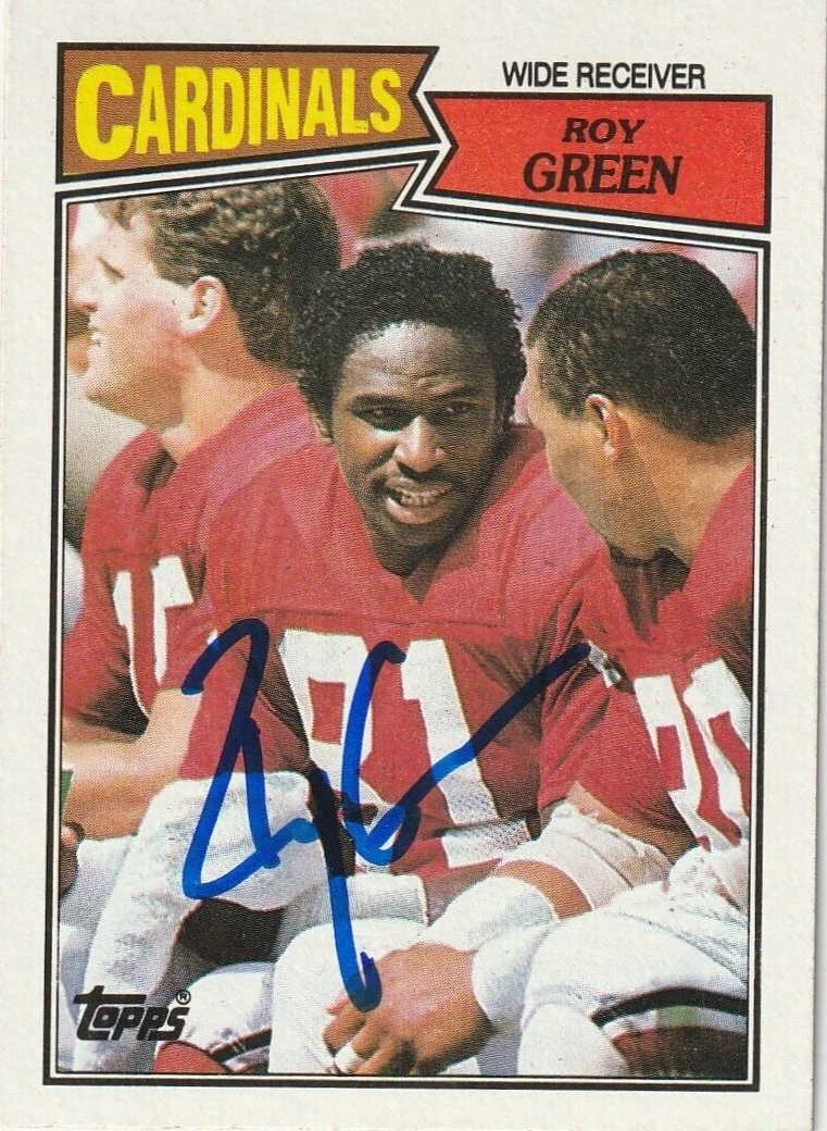 ROY GREEN ST. LOUIS CARDINALS  SIGNED 1987 TOPPS CARD #335