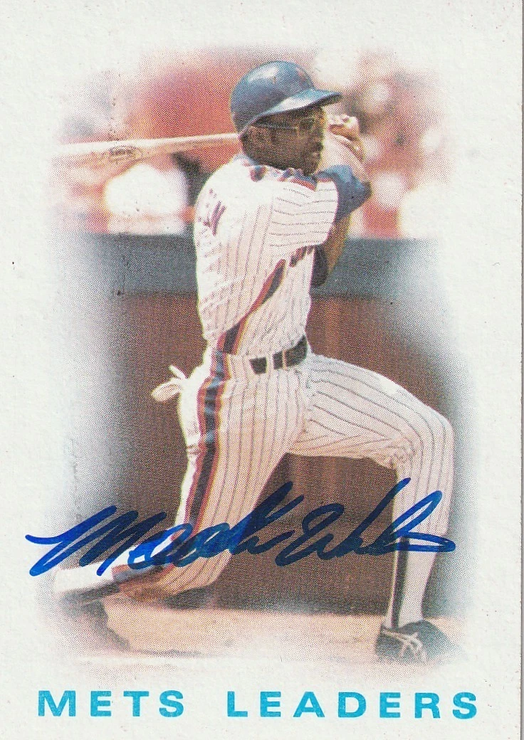 MOOKIE WILSON NEW YORK METS  SIGNED 1986 TOPPS CARD #126