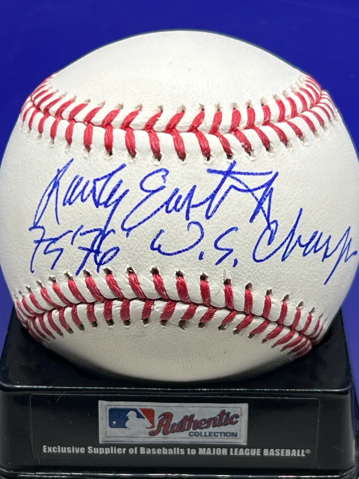 RAWLY EASTWICK  CINCINNATI REDS  1975, 76 WS CHAMPS  SIGNED OML BASEBALL