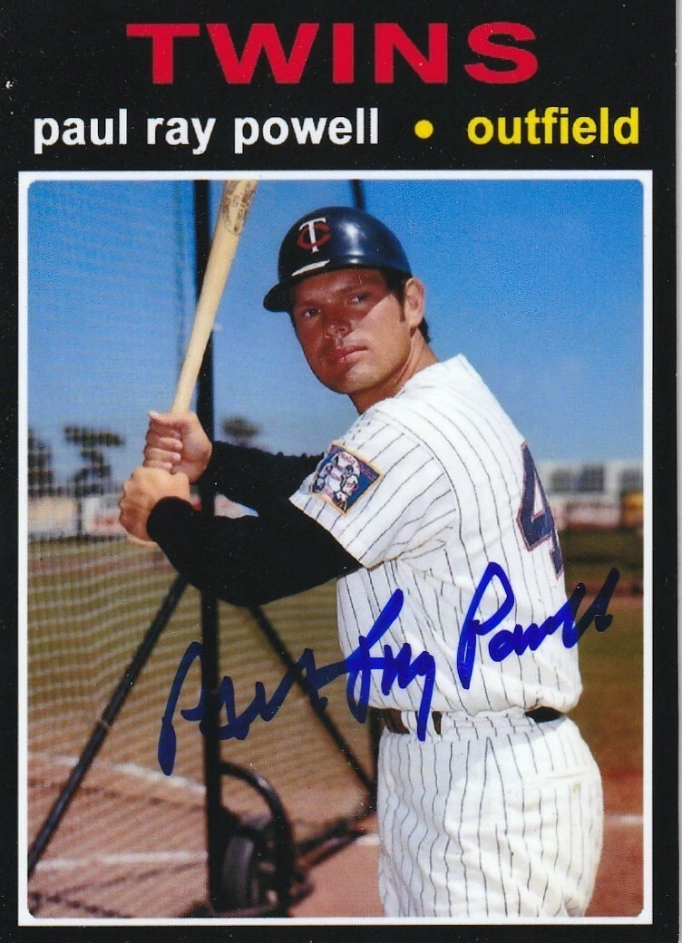 PAUL RAY POWELL  MINNESOTA TWINS  SIGNED 1971 STYLE CUSTOM CARD