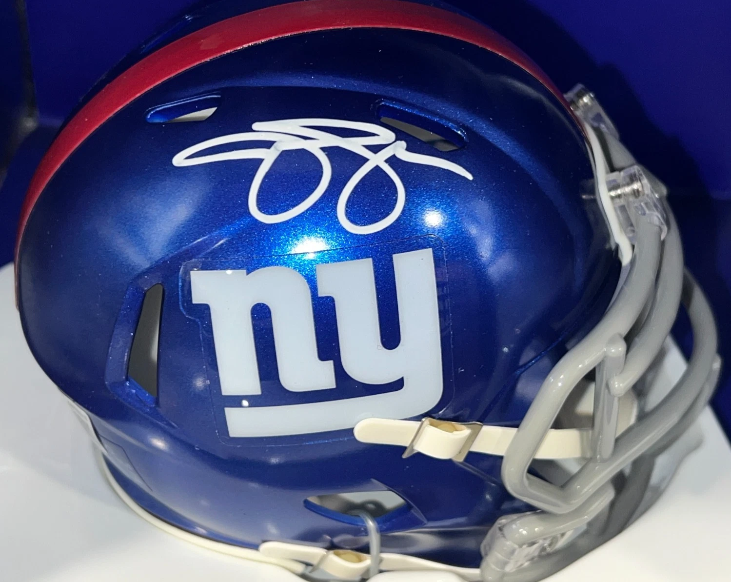 JASON SEHORN NEW YORK GIANTS  BECKETT AUTHENTICATED SIGNED MINI HELMET