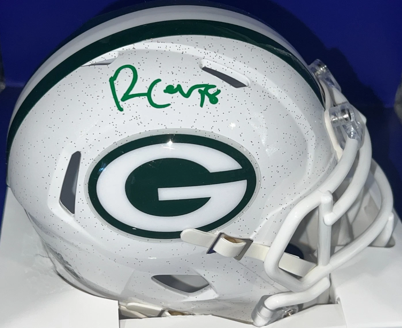 RANDALL COBB GREEN BAY PACKERS JSA AUTHENTICATED SIGNED WHITE ALT MINI HELMET