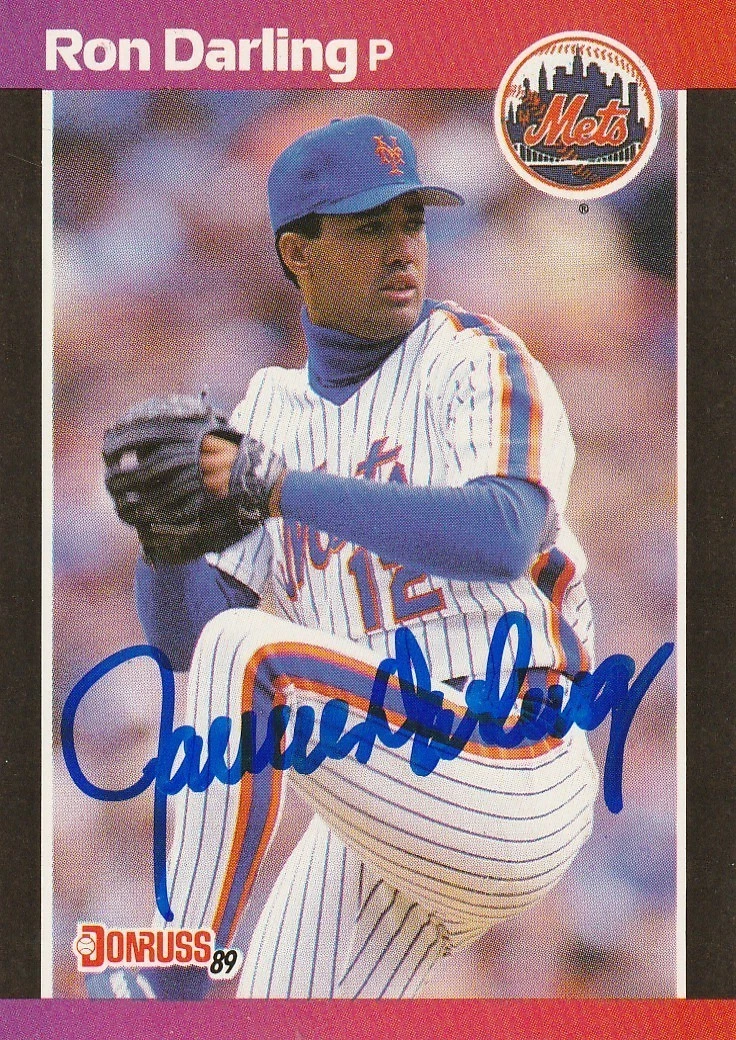 RON DARLING NEW YORK METS  1989 DONRUSS SIGNED CARD #171