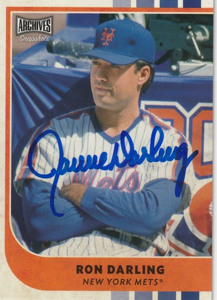 RON DARLING NEW YORK METS 2021 TOPPS ARCHIVES SIGNED CARD #6
