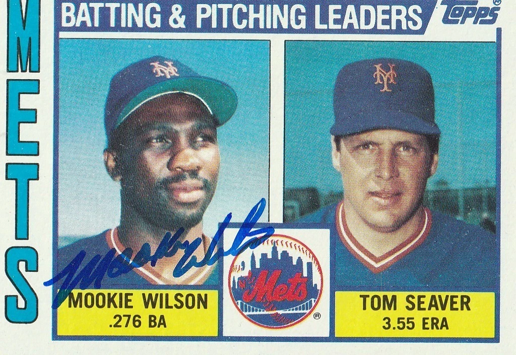 MOOKIE WILSON NEW YORK METS 1984 TOPPS SIGNED CARD #246