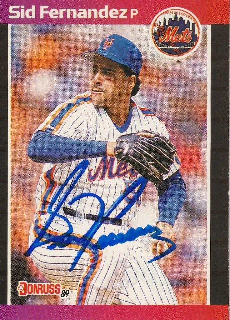 SID FERNANDEZ NEW YORK METS  1989 DONRUSS SIGNED CARD #471