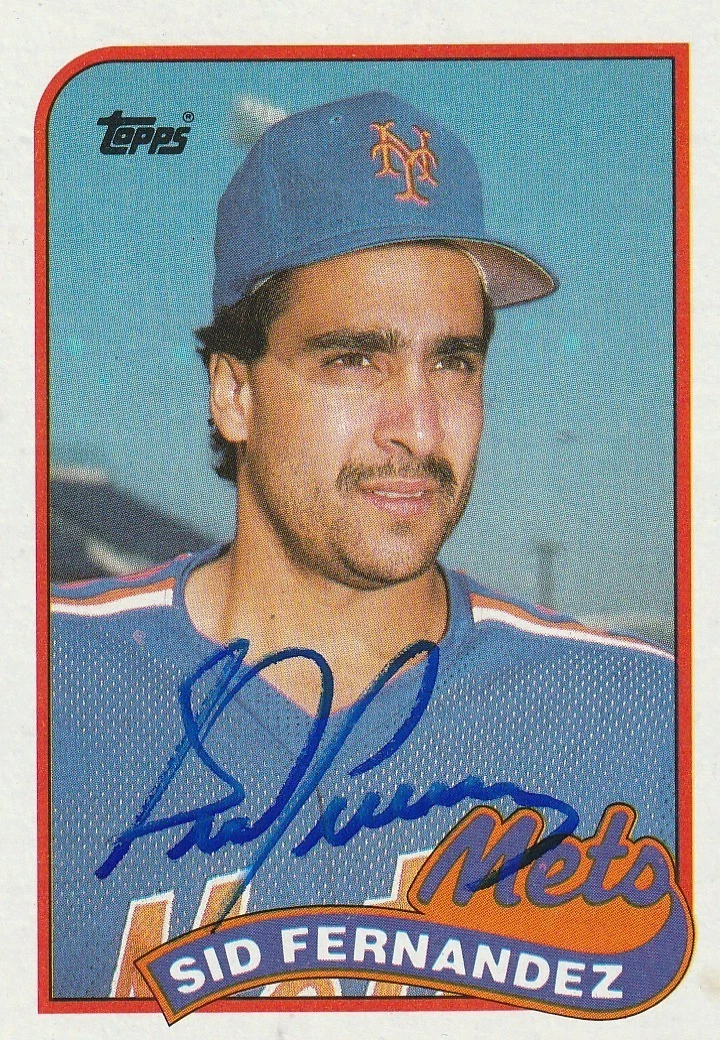 SID FERNANDEZ NEW YORK METS  1989 TOPPS SIGNED CARD #790