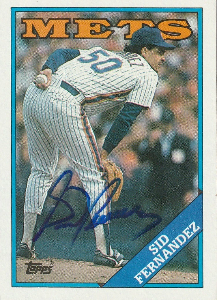SID FERNANDEZ NEW YORK METS  1988 TOPPS SIGNED CARD #30