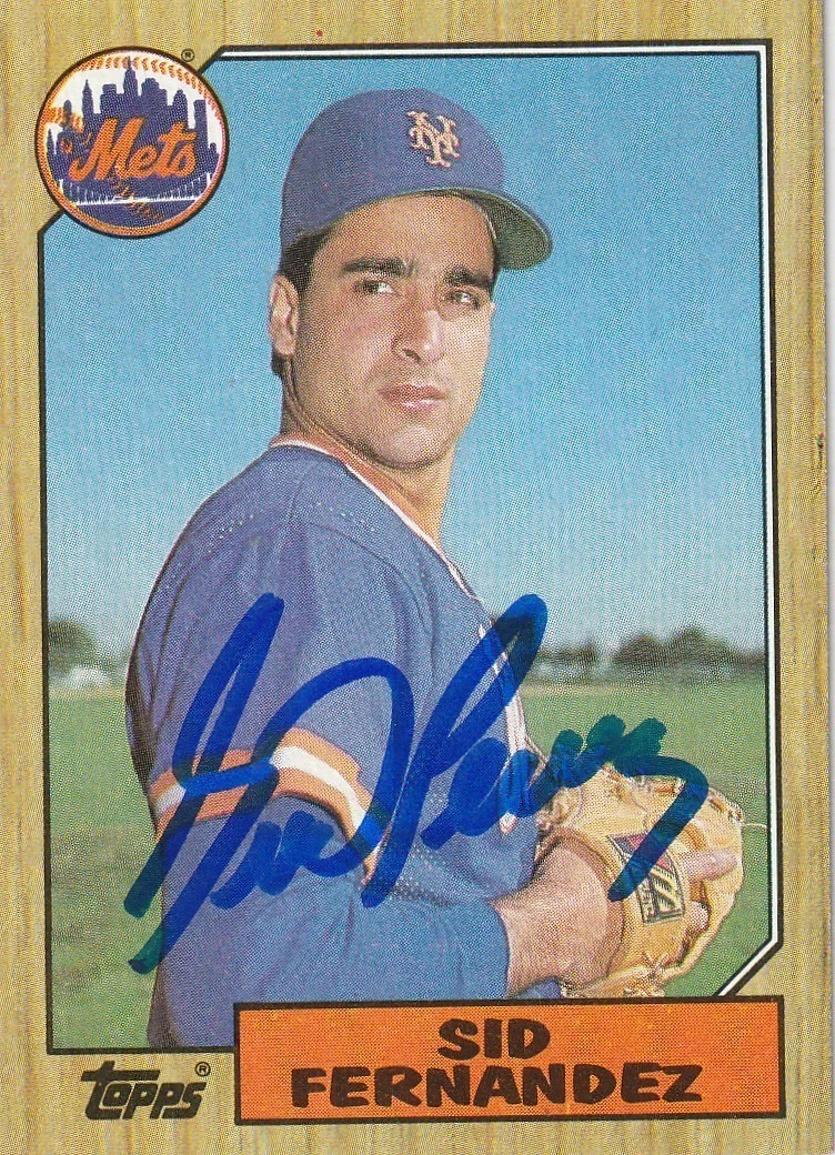 SID FERNANDEZ NEW YORK METS  1987 TOPPS SIGNED CARD #570