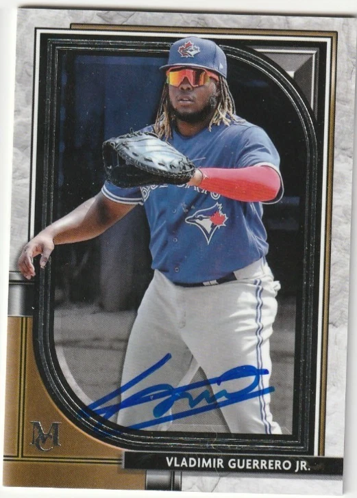 VLADIMIR GUERRERO JR  TORONTO BLUE JAYS 2021 TOPPS MUSEUM SIGNED CARD #19