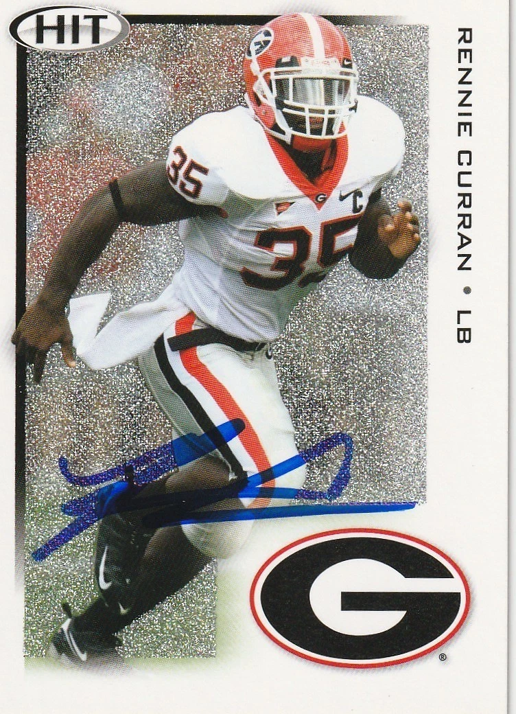RENNIE CURRAN GEORGIA BULLDOGS 2010 SAGE HIT SIGNED CARD #35