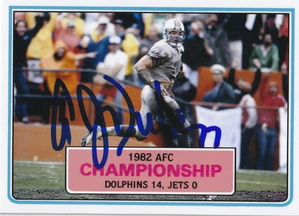 A.J. DUHE MIAMI DOLPHINS SIGNED 1983 STYLE CUSTOM CARD