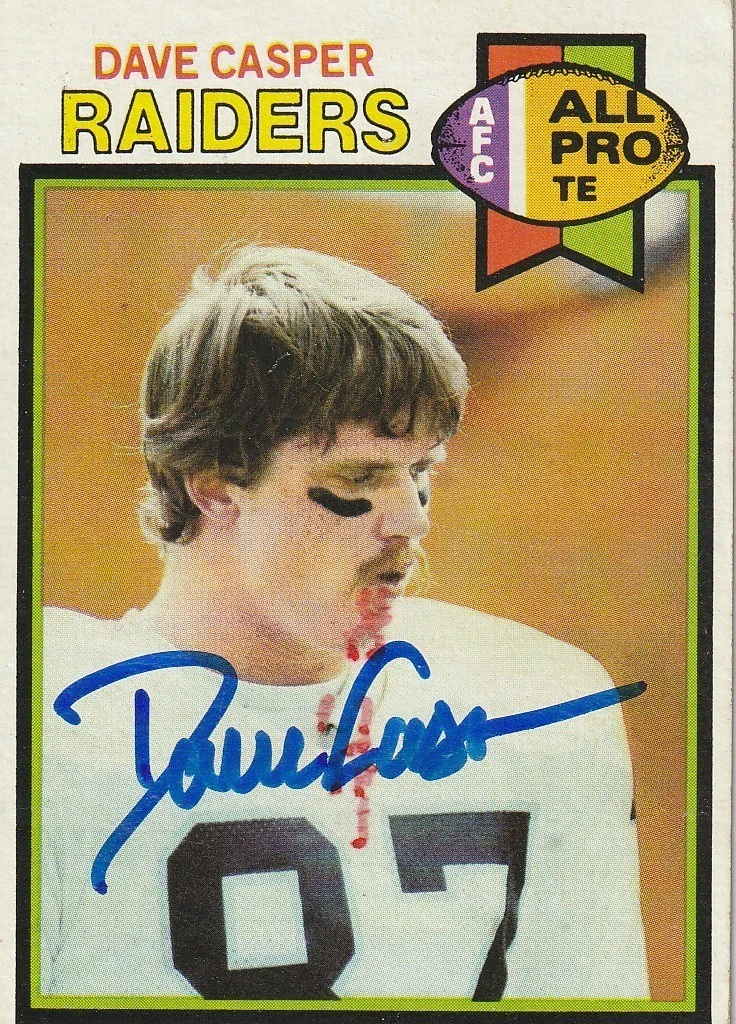 DAVE CASPER OAKLAND RAIDERS SIGNED 1979 TOPPS CARD #460