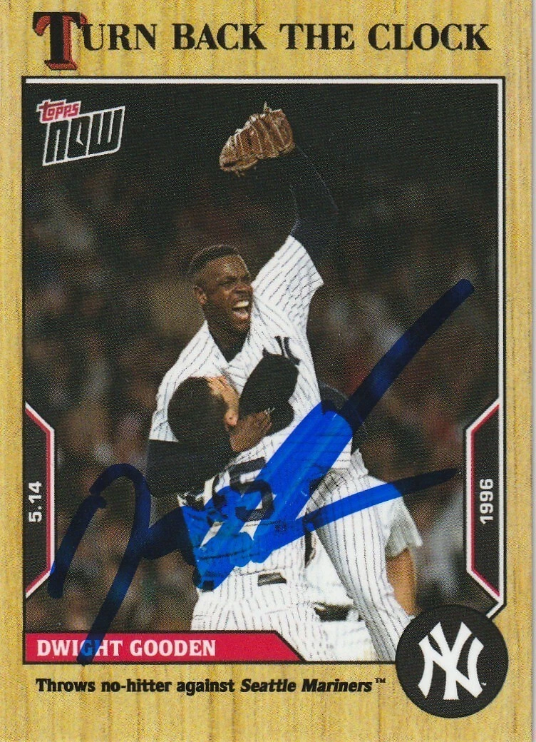DWIGHT GOODEN NEW YORK YANKEES  SIGNED 2022 TOPPS NOW CARD #45