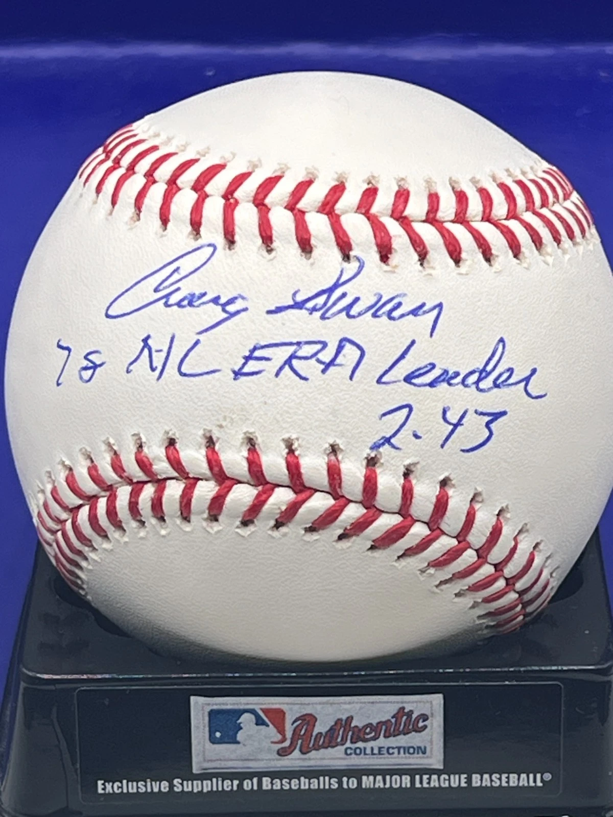 CRAIG SWAN NEW YORK METS  1978 ERA LEADER 2.43   SIGNED OML BASEBALL
