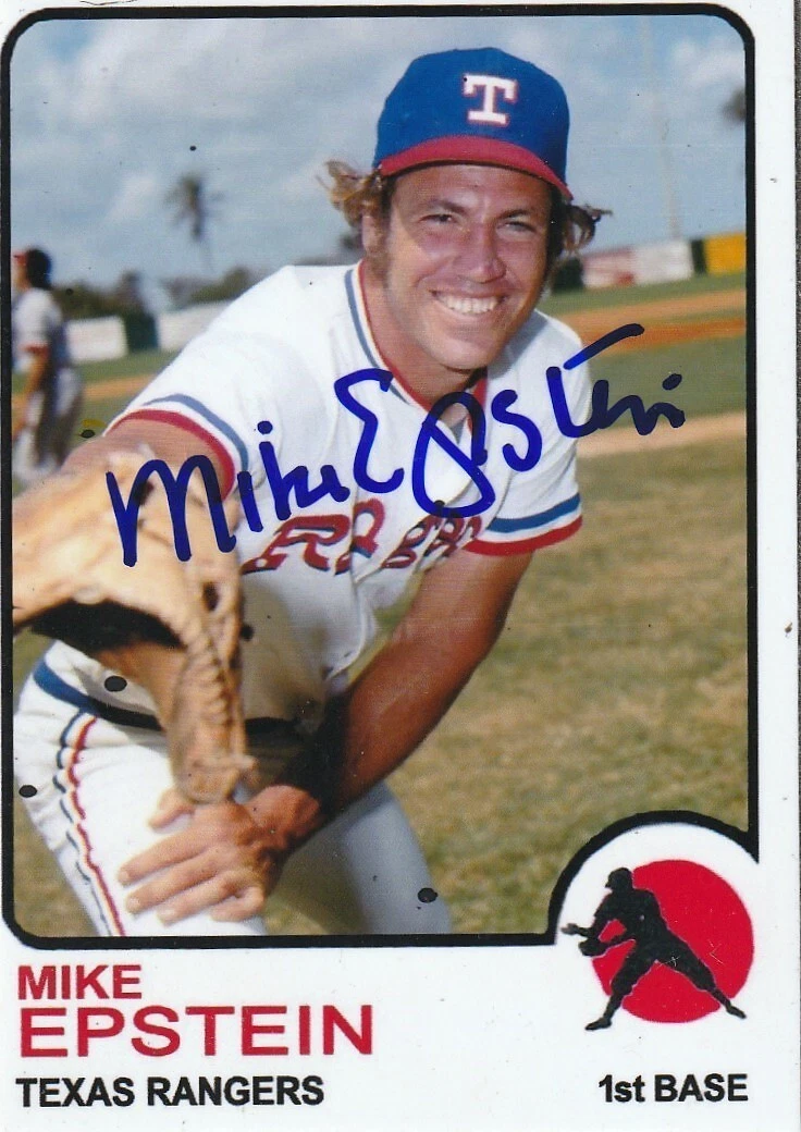 MIKE EPSTEIN TEXAS RANGERS  SIGNED 1973 STYLE CUSTOM CARD