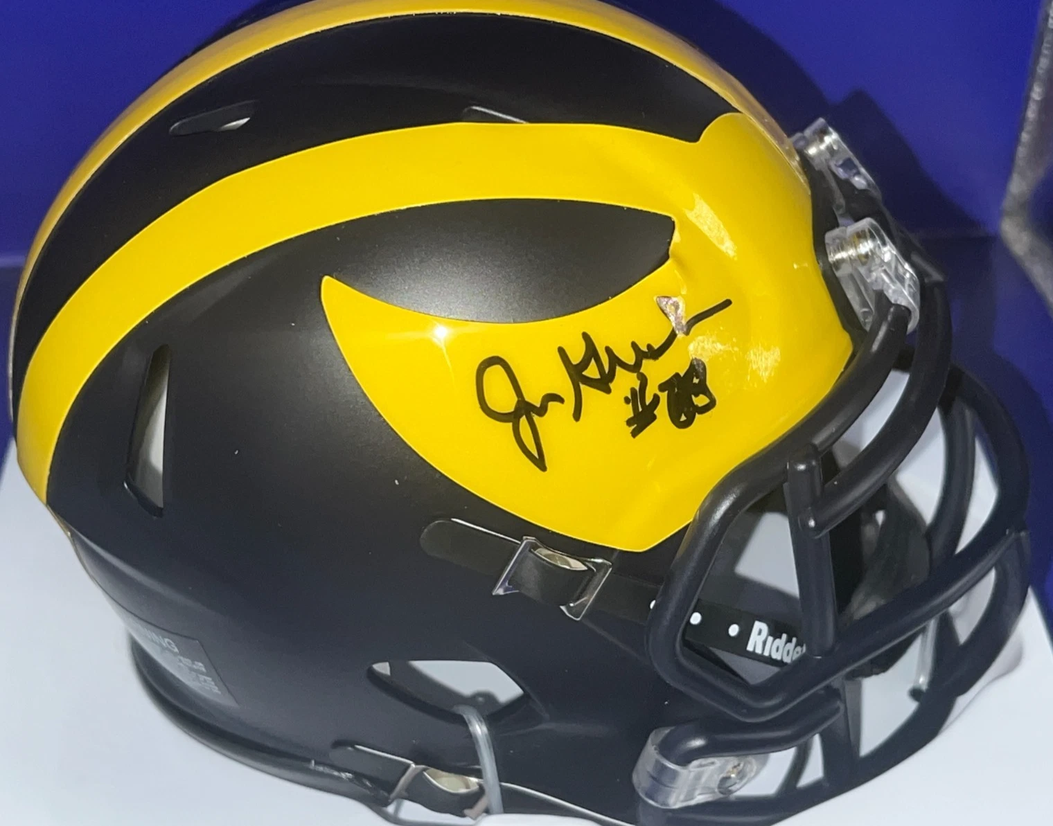JON GIESLER MICHIGAN WOLVERINES SIGNED MINI HELMET