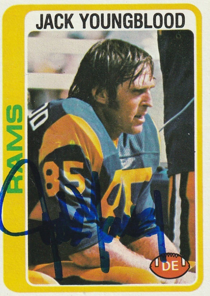 JACK YOUNGBLOOD LOS ANGELES RAMS SIGNED 1978 TOPPS CARD #265