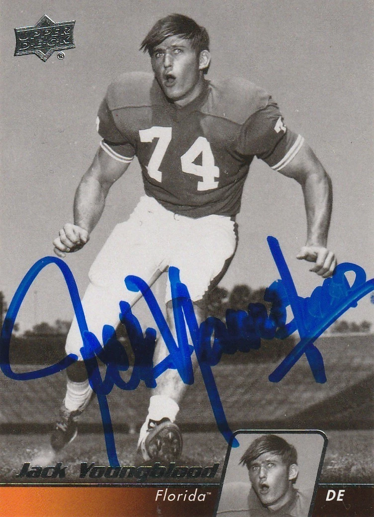 JACK YOUNGBLOOD FLORIDA GATORS  SIGNED 2011 UPPER CARD #1