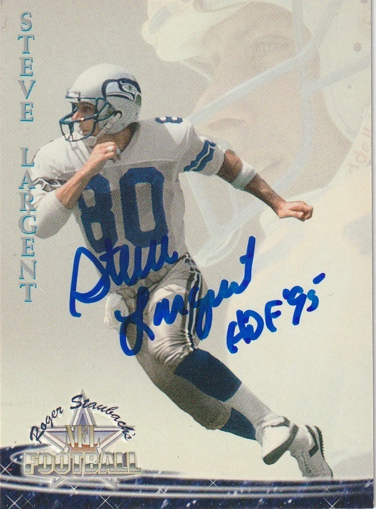 STEVE LARGENT SEATTLE SEAHAWKS HOF 95 SIGNED 1994 TED WILLIAMS CARD #56