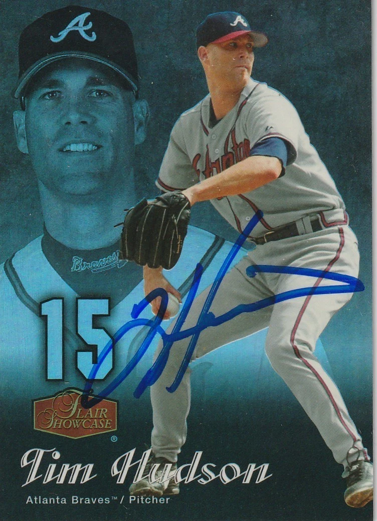 TIM HUDSON OAKLAND A'S  SIGNED 2006 FLAIR SHOWCASE CARD #29