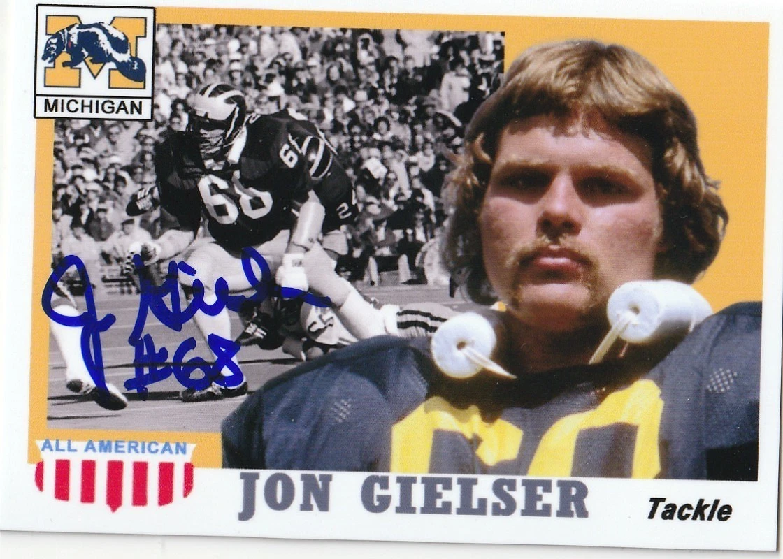 JON GIESLER MICHIGAN WOLVERINES SIGNED ALL AMERICAN STYLE CUSTOM CARD