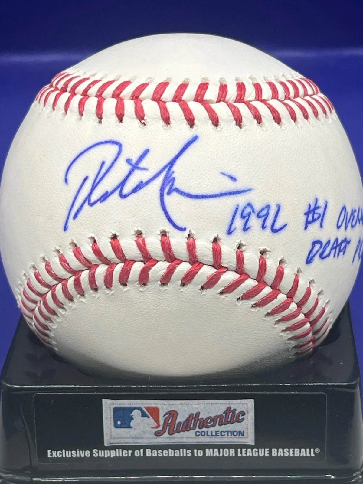 PHIL NEVIN  HOUSTON ASTROS 1992 #1 OVERALL PICK  SIGNED OML BASEBALL