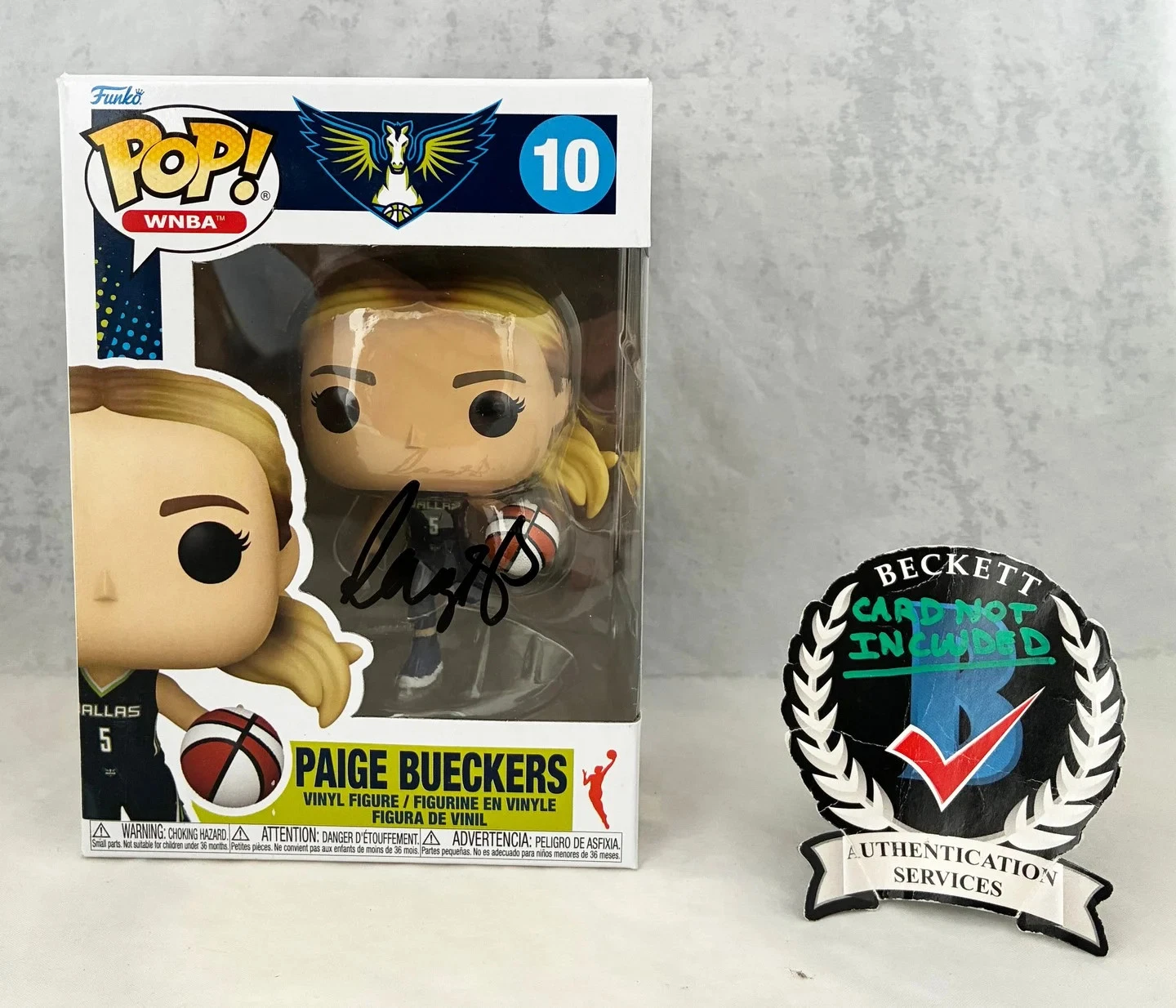 Paige Bueckers Signed Funko Pop Dallas Wings Beckett BAS 1 COA