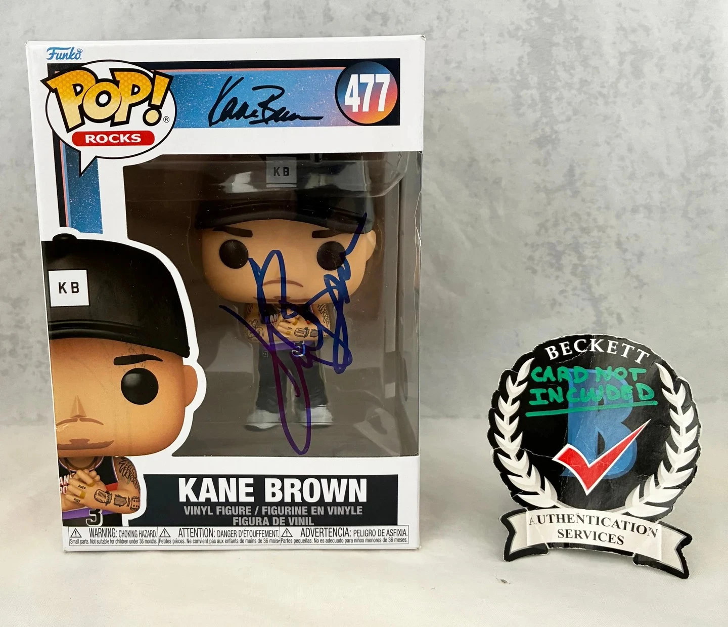 Kane Brown Signed Funko Pop Beckett BAS COA