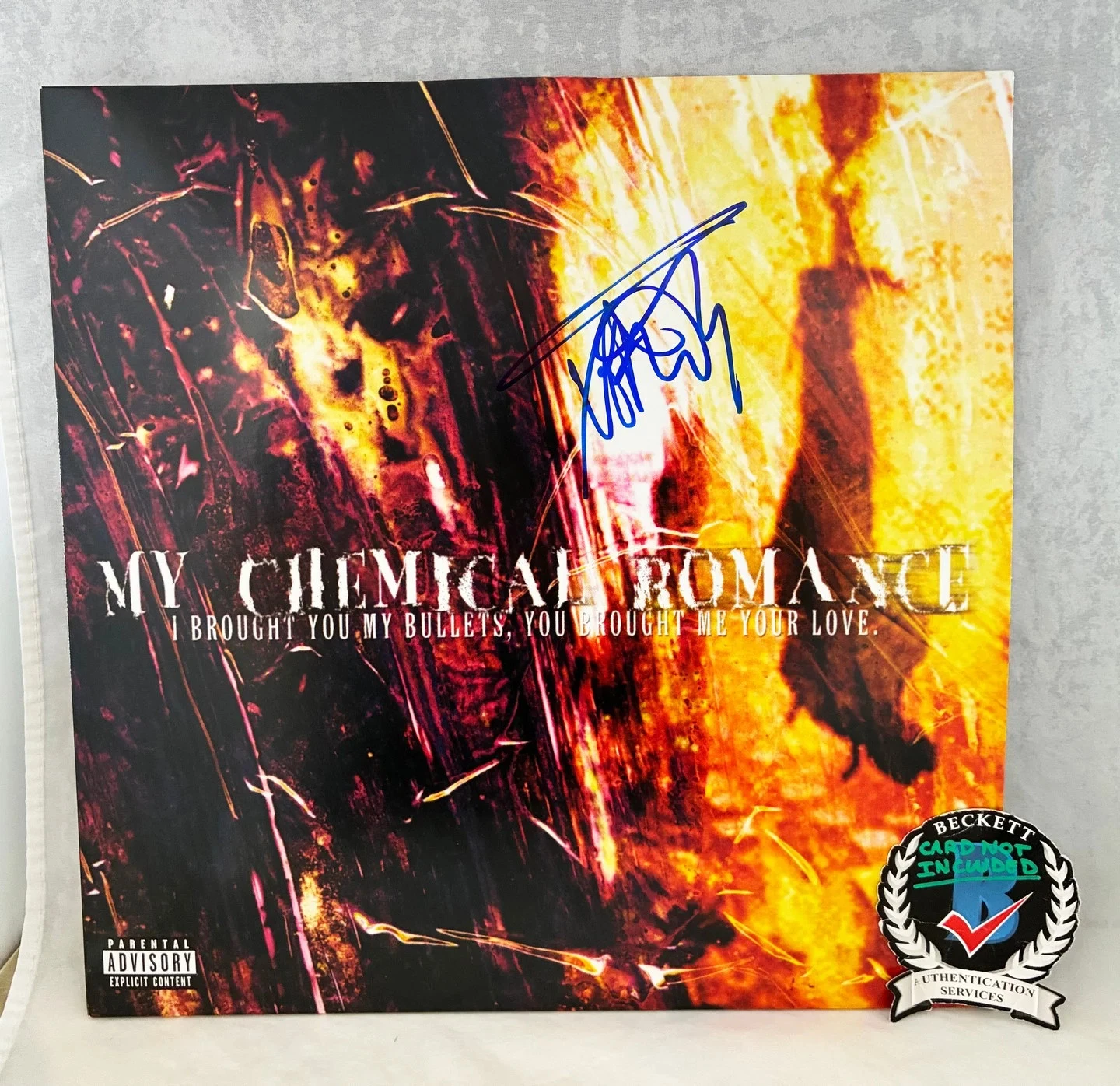 Frank Iero Signed Vinyl LP Album My Chemical Romance Bullets Beckett BAS COA